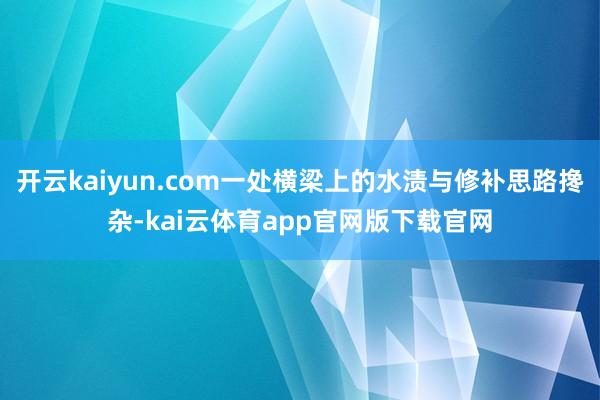 开云kaiyun.com一处横梁上的水渍与修补思路搀杂-kai云体育app官网版下载官网